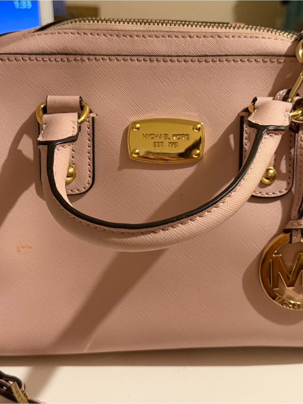 Michael Kors Pink Saffiano Leather Satchel